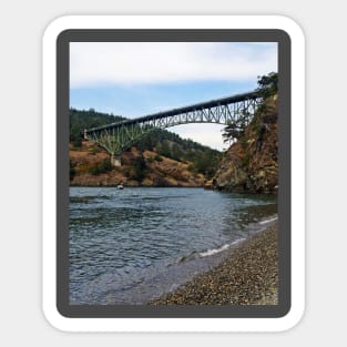 Deception Pass Bridge - vertical Sticker